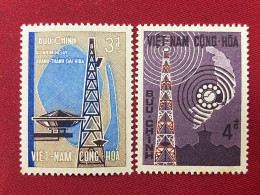Stamps Vietnam South (Station De Micro Ondes - 24/4/1966) -GOOD Stamps- 1 Set/2pcs - Viêt-Nam