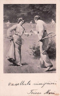 Illustrateur  - Sports - Tennis - Un Homme Ramassant La Balle Pour Madame - 1903 - 1900-1949