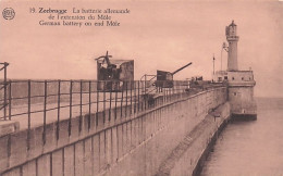 ZEEBRUGGE - La Batterie Allemande De L'extension Du Môle - German Battery On End Môle - Zeebrugge