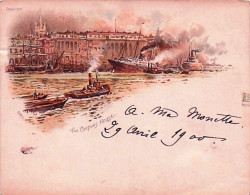 LONDON - The Customs House - Year 1900 - Lithograph - Forerunner Postcard - 11.5 X 9.0 Cm - Autres & Non Classés