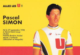 Vélo - Coureur Cycliste Pascal Simon - Team U -cycling - Cyclisme - Ciclismo - Wielrennen -maillot Jaune Sur Tour France - Cyclisme