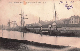 22 - PONTRIEUX - Les Quais Et La Gare - 1903 - Pontrieux