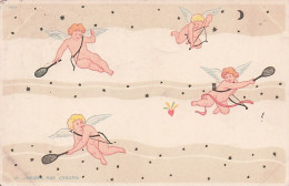 Illustrateur   - TENNIS - Petits Anges Jouant Au Tennis - La Chasse Aux Coeurs - 1901 - 1900-1949