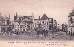 DENDERMONDE - TERMONDE - Les Ruines De Termonde - Grand Place And A Part Of The Police Station - Dendermonde