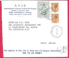 ANNULLO CS "CHIARAVALLE (AN) F * 13.5.75* SU BUSTA GRANDE INTESTATA AVIS - 1971-80: Poststempel