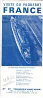 P-24-T. Br.-GF-35 : VISITE DU PAQUEBOT FRANCE  AU HAVRE EN 1963. PLAN ET DESCRIPTION - Unclassified