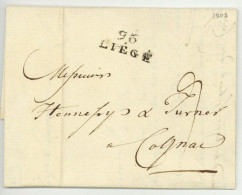 96 LIEGE Pour Cognac 1803 - 1794-1814 (Période Française)