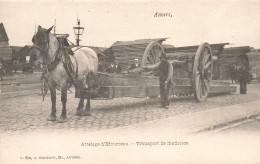 PAYSANS - Anvers - Attelage D'éfourceau - Transport De Madriers - Animé - Carte Postale Ancienne - Autres & Non Classés