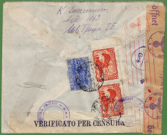 Ad0972 - GREECE - Postal History - COVER To GERMANY 1943 - Double CENSURE! - Covers & Documents