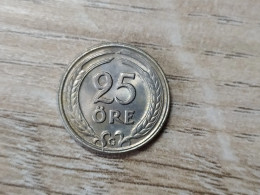 Sweden 25 Ore 1941 UNC Small Mint Error - Suède