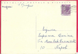 INTERO CARTOLINA POSTALE SIRACUSANA LIRE 25 (RISPOSTA) (INT. 166 R) - Ganzsachen