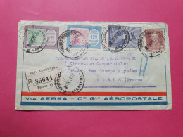 Argentine - Enveloppe En Recommandé De Buenos Aires Pour Paris En 1929 Par Avion - Réf 3614 - Covers & Documents
