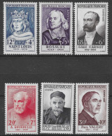 Lot N°256 N°989 à 994, Célébrités Françaises Du XIII Au XX émé Siècles  ( Avec Charnières) - Unused Stamps