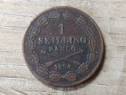 Sweden 1 Skilling 1854 - Suède