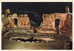 ITALIE - Taormina - Teatro Greco Nocturno - Ancienne Cité Grecque - Théâtre Antique - Sicilia Folklore - Carte Postale - Autres & Non Classés