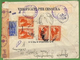 Ad0974 - GREECE - Postal History - COVER To GERMANY 1940 - Double CENSURE! - Briefe U. Dokumente