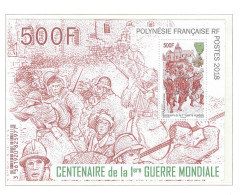 Polynésie N°BF 49** Neuf Sans Charnière "Centenaire De La 1ere Guerre Mondiale" - Blocks & Sheetlets