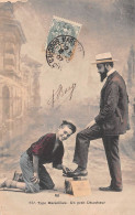 MARSEILLE (Bouches-du-Rhône) - Type Marseillais - Un Petit Décrotteur - Cireur De Chaussures - Voyagé 1907 (2 Scans) - Straßenhandel Und Kleingewerbe