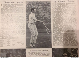 1913 TENNIS - L'AMERIQUE GAGNE LA COUPE DAVIS - LA VIE AU GRAND AIR - 1900 - 1949