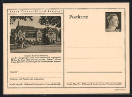 AK Kudowa /Schlesien, Blick Auf Das Kurhaus, Ganzsache Lernt Deutschland Kennen  - Cartes Postales