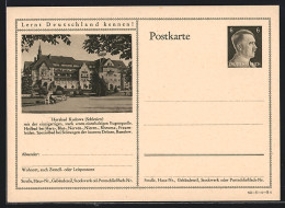 AK Kudowa /Schlesien, Blick Auf Das Kurhaus, Ganzsache Lernt Deutschland Kennen  - Postcards