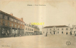 28 Cloyes, Place Gambetta, Carte Colorisée Affranchie 1905 - Cloyes-sur-le-Loir