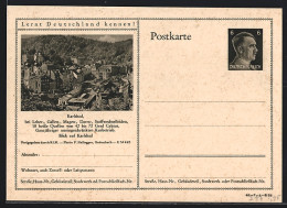 AK Karlsbad, Teilansicht, Ganzsache Lernt Deutschland Kennen  - Cartes Postales