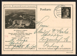 AK Bad Salzbrunn In Schlesien, Fliegeraufnahme, Ganzsache Lernt Deutschland Kennen  - Postcards