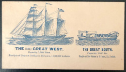 U.S.A, Civil War, Patriotic Cover - "The Great West / The Great South" - Unused - (C506) - Poststempel