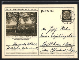 AK Pfalzel An Der Mosel, Blick über Die Mosel Auf Den Ort, Ganzsache Lernt Deutschland Kennen  - Cartes Postales