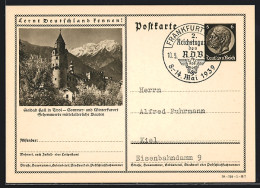 AK Bad Hall / Tirol, Schloss Und Kirche, Ganzsache Lernt Deutschland Kennen  - Postkarten