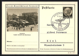 AK Hannover, Cafe Kröpcke Mit Opernhaus, Ganzsache Lernt Deutschland Kennen  - Postcards