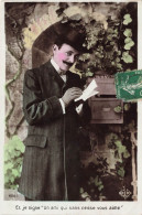 FANTAISIES - Homme - Et Je Signe "un Ami Qui Sans Cesse Vous Aime" - Carte Postale Ancienne - Men