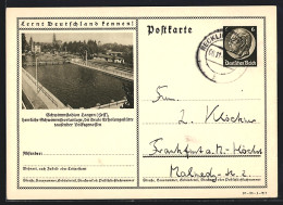 AK Langen /Hess., Schwimmstadion, Ganzsache Lernt Deutschland Kennen  - Postcards