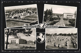 AK Kaiserau / Kamen, Sportschule, Schwimmbad, Ortspartie  - Kamen