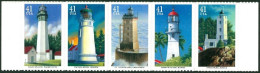 UNITED STATES 2007 LIGHTHOUSES STRIP OF 5** - Vuurtorens