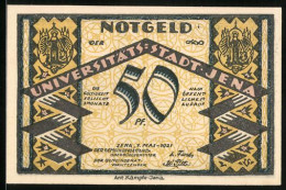 Notgeld Jena 1921, 50 Pfennig, Blick Auf Den Fuchsturm  - [11] Local Banknote Issues