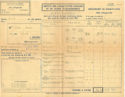 Lettre Ministère Des Finances Taxe D'Habitation De 1964 - Ohne Zuordnung