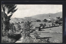 AK St. Veit /Pongau, Ortsansicht Mit Kirche  - Autres & Non Classés