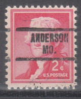 USA Precancel Vorausentwertungen Preo Locals Missouri, Anderson 734 - Precancels