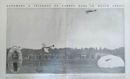 1913 JUVISY - AVIATION - LE MATCH AÉRIEN - Edmond AUDEMARS = Roland GARROS - LA VIE AU GRAND AIR - Autres & Non Classés