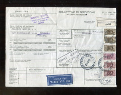 "ITALIEN" 1972, Auslands-Paketkarte In Die Schweiz, Frankatur ! (A2172) - Postal Parcels