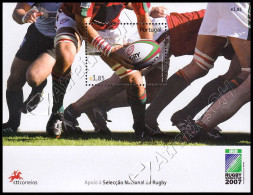 [Q] Portogallo / Portugal 2007: Foglietto Coppa Del Mondo Di Rugby / Rugby World Cup S/S ** - Rugby