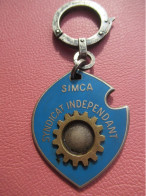 Automobile/ SIMCA /Syndicat Indépendant/Vintage /Simca 1100/ COURTOIS / Bronze Nickelé  /Vers 1960-1970          POC794 - Key-rings