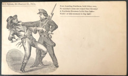 U.S.A, Civil War, Patriotic Cover - "Now Boasting Southron..." - Unused - (C514) - Postal History