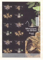 Brazil 2010- Bats Of Brazil -Self Adhesif Stamps M/Sheet - Ungebraucht