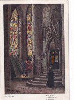 A24410 - H. Biegler Kirchgang En Route Pour I'eglise Postcard - Peintures & Tableaux