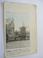 CARTE POSTALE PARIS LE MOULIN ROUGE - Autres Monuments, édifices