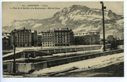 CPA  9 X 14   Isère  GRENOBLE La Place De La Bastille Et Le Moucherotte - Effet De Neige - Grenoble