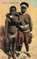 MIKICP5-039- AFRIQUE DU SUD ZULUS MOTHER AND DAUGHTER SEINS NU - Afrique Du Sud